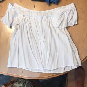 White Forever 21 Off-The-Shoulder Top